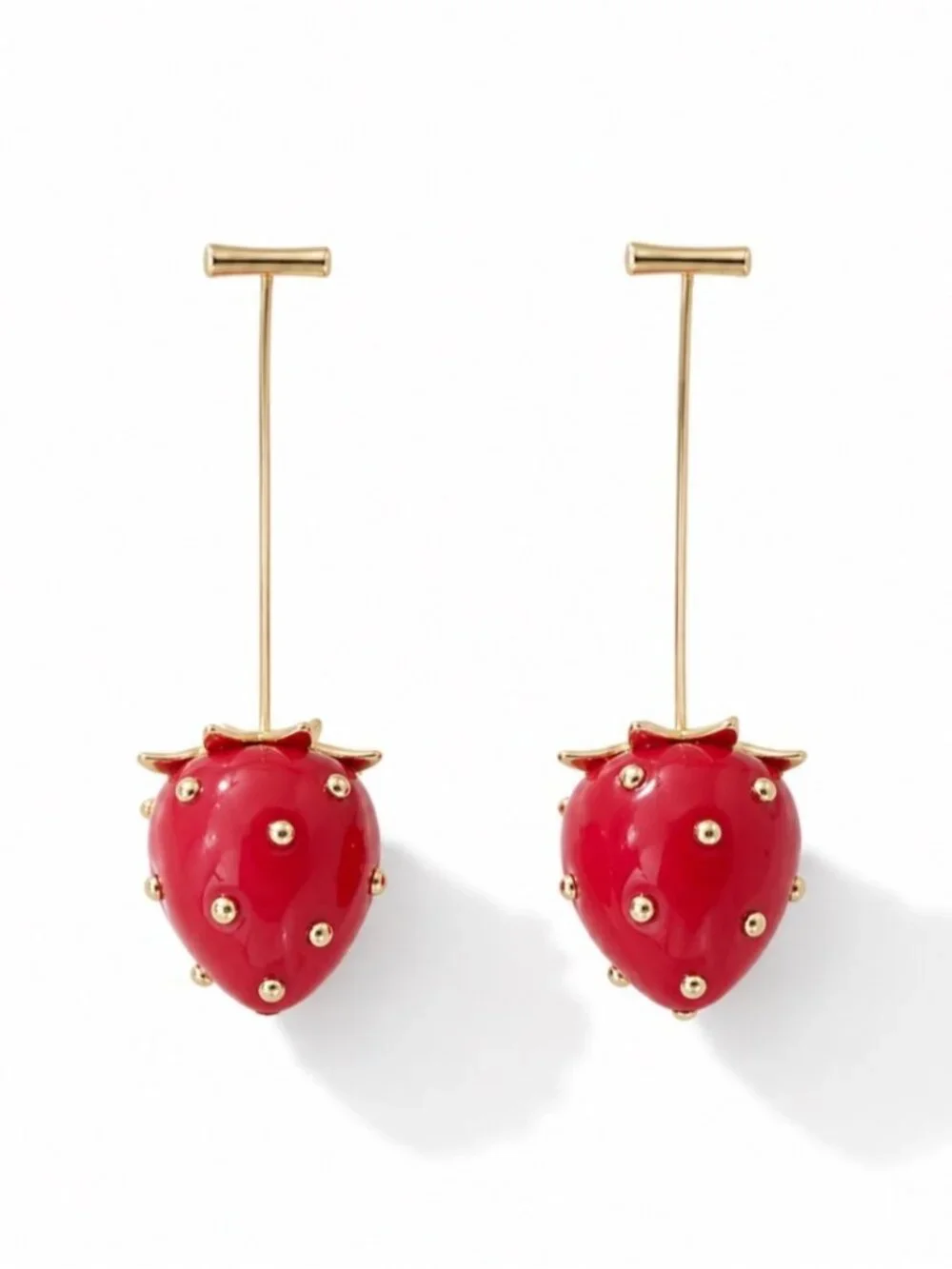 New! Preppy Colorful Strawberry Drop Earrings NWOT 5060
